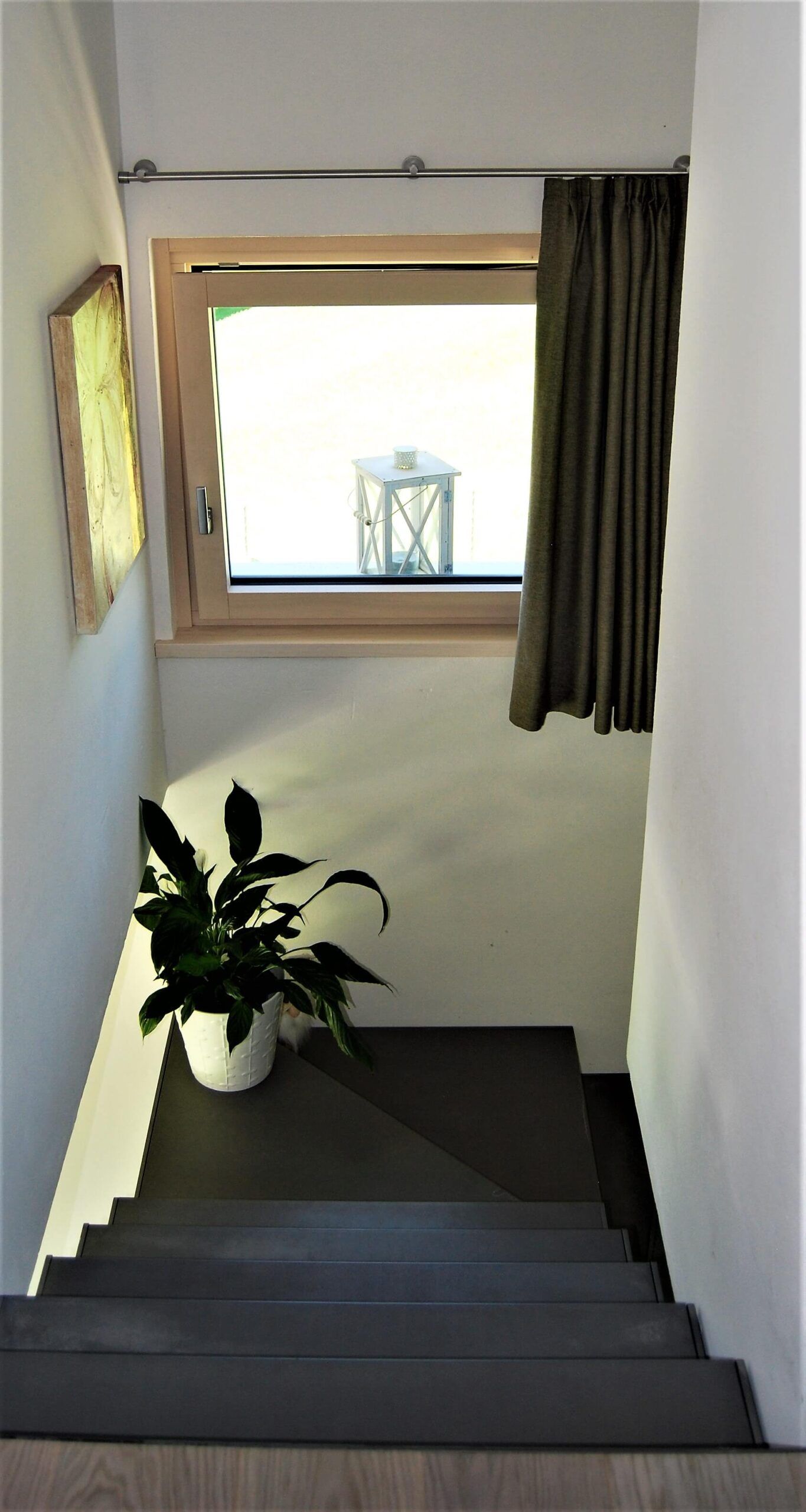 serramento trapezoidale vistro da interno