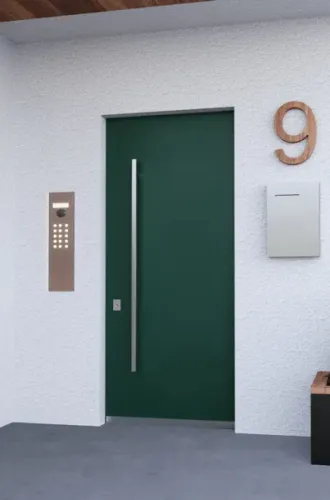 porta blindata verde