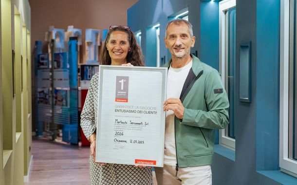 milva e davide martocchi con certificato first partner internorm